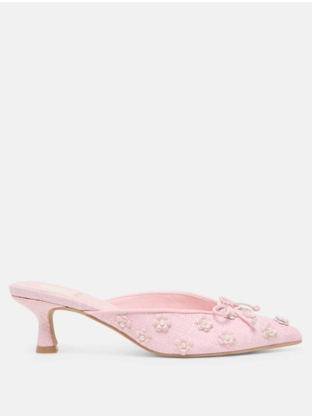 Dolce Vita x Byrdie Golf Camilo Pink Slide On Flower Applique Mules Size 8.5W - Picture 6 of 15